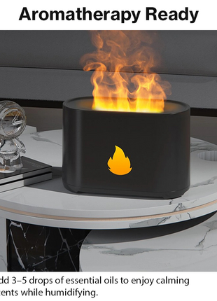 Flame Air Diffuser Humidifier LED with Remote USB