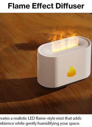 Flame Air Diffuser Humidifier LED with Remote USB