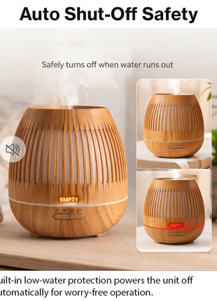 500ml Ultrasonic Aroma Diffuser Cool Mist Humidifier with 7 LED Lights, Auto Shut-Off, 1H/3H/6H Timer, AC100-240V Adapter