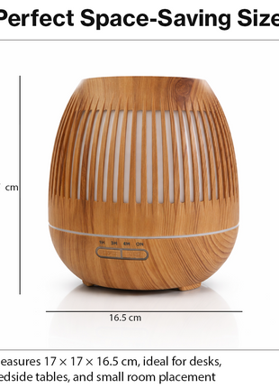 500ml Ultrasonic Aroma Diffuser Cool Mist Humidifier with 7 LED Lights, Auto Shut-Off, 1H/3H/6H Timer, AC100-240V Adapter