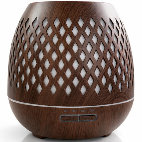 500ml Ultrasonic Aroma Diffuser Cool Mist Humidifier with 7 LED Lights, Auto Shut-Off, 1H/3H/6H Timer, AC100-240V Adapter