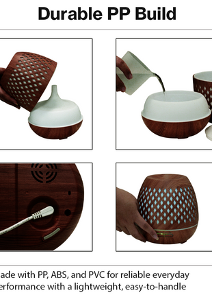 500ml Ultrasonic Aroma Diffuser Cool Mist Humidifier with 7 LED Lights, Auto Shut-Off, 1H/3H/6H Timer, AC100-240V Adapter
