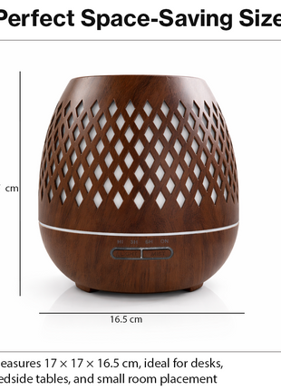 500ml Ultrasonic Aroma Diffuser Cool Mist Humidifier with 7 LED Lights, Auto Shut-Off, 1H/3H/6H Timer, AC100-240V Adapter
