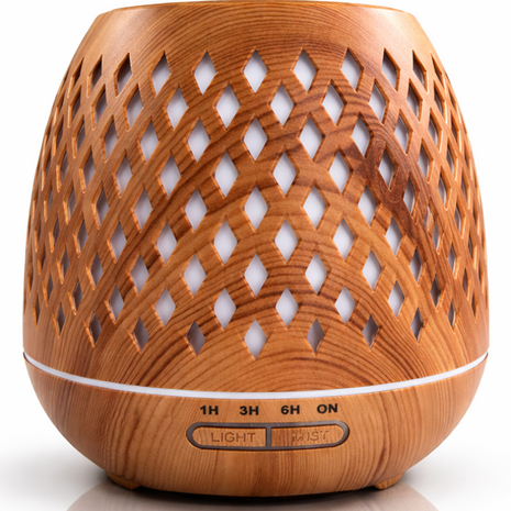 500ml Ultrasonic Aroma Diffuser Cool Mist Humidifier with 7 LED Lights, Auto Shut-Off, 1H/3H/6H Timer, AC100-240V Adapter