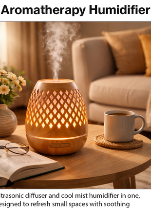 500ml Ultrasonic Aroma Diffuser Cool Mist Humidifier with 7 LED Lights, Auto Shut-Off, 1H/3H/6H Timer, AC100-240V Adapter