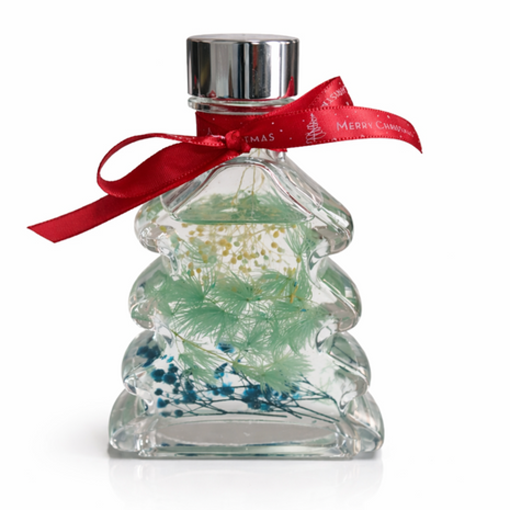 Christmas Tree Reed Diffuser Gift Set – 5 Reed Sticks, Decorative Home Aroma Diffuser 8×4.5×15cm
