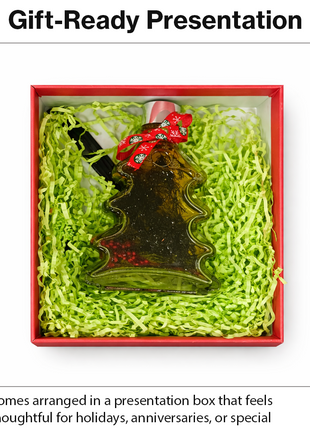 Christmas Tree Reed Diffuser Gift Set – 5 Reed Sticks, Decorative Home Aroma Diffuser 8×4.5×15cm