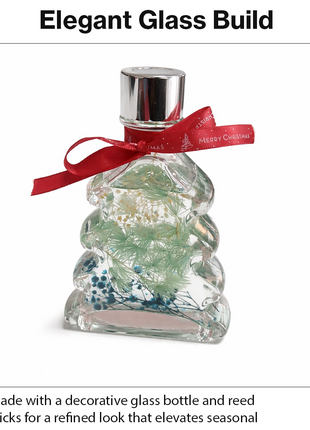 Christmas Tree Reed Diffuser Gift Set – 5 Reed Sticks, Decorative Home Aroma Diffuser 8×4.5×15cm