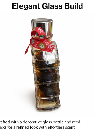Christmas Tree Reed Diffuser Gift Set – 5 Reed Sticks, Decorative Home Aroma Diffuser 8×4.5×15cm