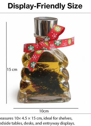 Christmas Tree Reed Diffuser Gift Set – 5 Reed Sticks, Decorative Home Aroma Diffuser 8×4.5×15cm