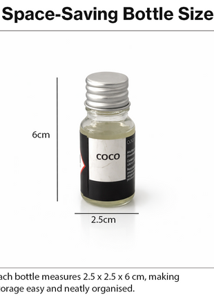 Scented Fragrance Oil Set 12-Pack Ethyl Alcohol Based Diffuser Candle Making Oils Small Bottles with Case