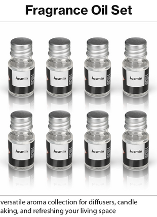 Scented Fragrance Oil Set 12-Pack Ethyl Alcohol Based Diffuser Candle Making Oils Small Bottles with Case