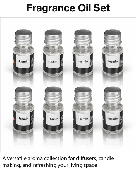 Scented Fragrance Oil Set 12-Pack Ethyl Alcohol Based Diffuser Candle Making Oils Small Bottles with Case