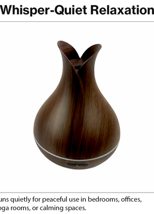 500 mL Ultrasonic Aroma Diffuser Wood Grain LED Mist Humidifier 4 Timer Modes Auto Shut-Off for Home Bedroom Office Spa Relaxation