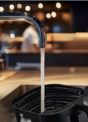 Humble 5.2L Air Fryer with Visible Window – Large Capacity, Black – Oil-Free Cooking with Adjustable Time & Temp, Easy to Clean, Family-Sized Electric Airfryer