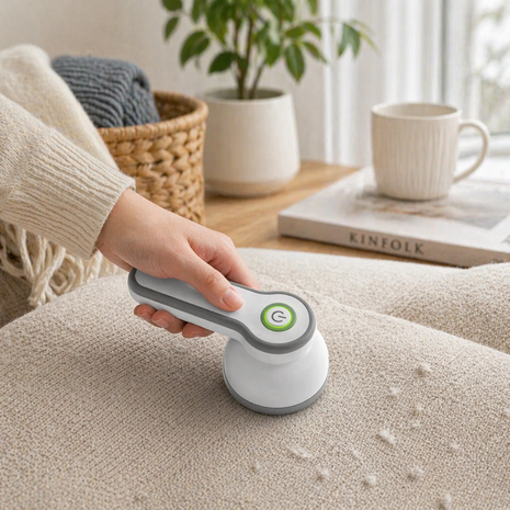 USB Rechargeable Fabric Lint Remover 1200mAh – 6‑Blade Stainless Steel.
