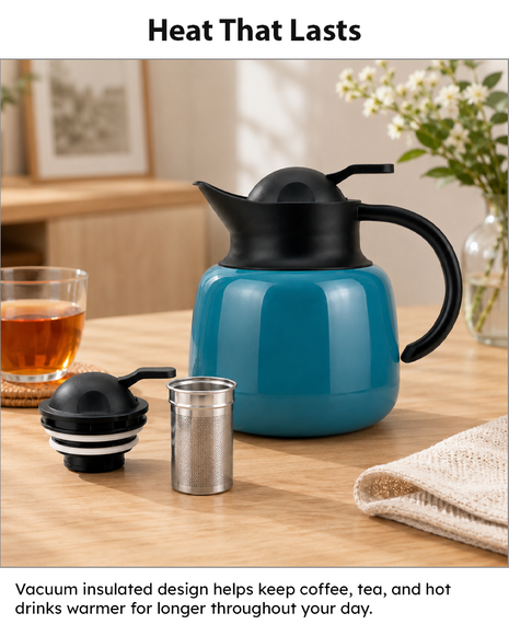 750ml Vacuum Insulated Thermal Carafe Pot with SUS304 Filter and Lock