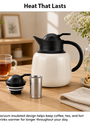 750ml Vacuum Insulated Thermal Carafe Pot with SUS304 Filter and Lock