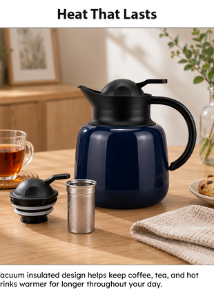 750ml Vacuum Insulated Thermal Carafe Pot with SUS304 Filter and Lock
