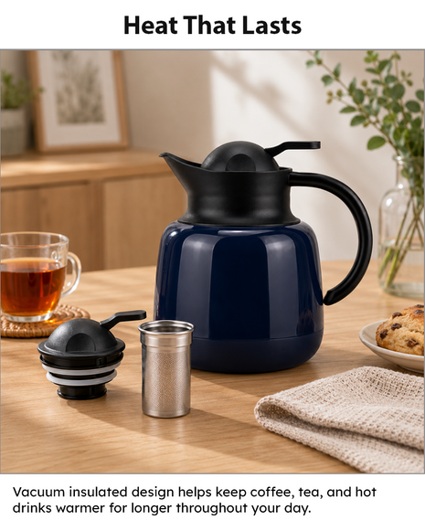 750ml Vacuum Insulated Thermal Carafe Pot with SUS304 Filter and Lock