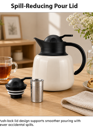 750ml Vacuum Insulated Thermal Carafe Pot with SUS304 Filter and Lock
