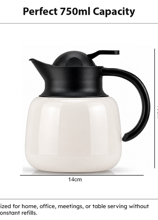 750ml Vacuum Insulated Thermal Carafe Pot with SUS304 Filter and Lock