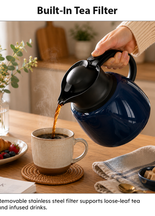750ml Vacuum Insulated Thermal Carafe Pot with SUS304 Filter and Lock