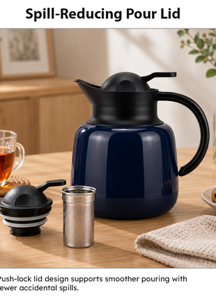750ml Vacuum Insulated Thermal Carafe Pot with SUS304 Filter and Lock