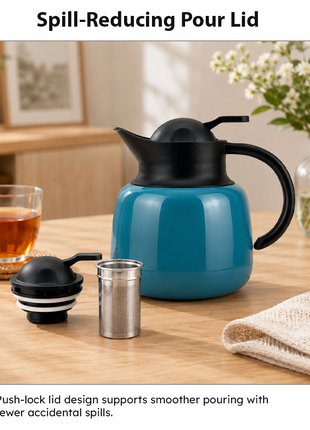 750ml Vacuum Insulated Thermal Carafe Pot with SUS304 Filter and Lock