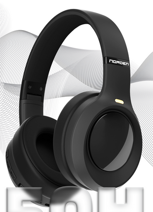 Norden Nova ANC Over-Ear Bluetooth Headphones 400mAh – Active Noise Cancelling 28dB with USB-C Fast Charge – Foldable with AUX Mic