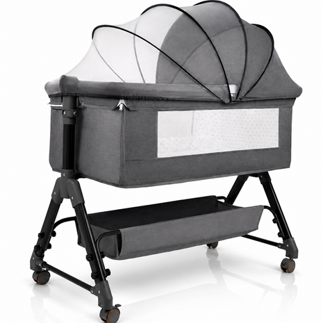 Kiddies Club Bedside Baby Sleeper Crib with Mosquito Net