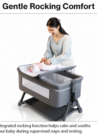Kiddies Club Bedside Baby Sleeper Crib with Mosquito Net