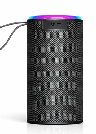 Wireless Bluetooth Speaker  Grey 5W RGB Light Portable TF USB Playback 1200mAh USB