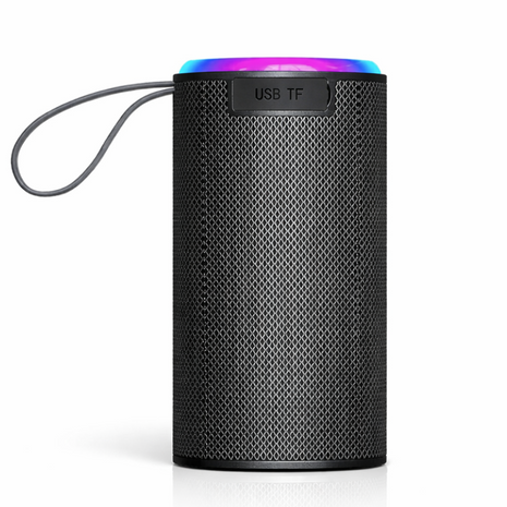 Wireless Bluetooth Speaker  Grey 5W RGB Light Portable TF USB Playback 1200mAh USB