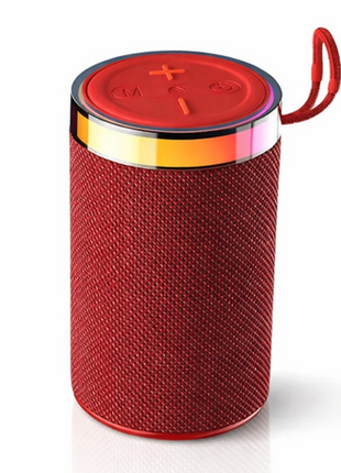 Wireless Bluetooth Speaker  Red 5W RGB Light Portable TF USB Playback 1200mAh USB