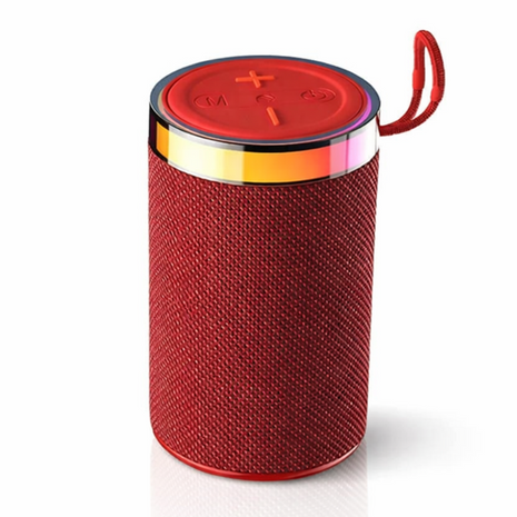 Wireless Bluetooth Speaker  Red 5W RGB Light Portable TF USB Playback 1200mAh USB