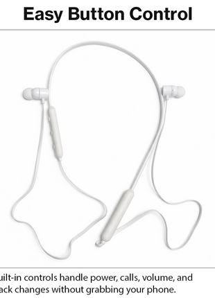 Wireless Neckband Headset Bluetooth 4.2 Magnetic Earbuds NFC Multipoint Voice Prompt Rechargeable Li-ion Battery