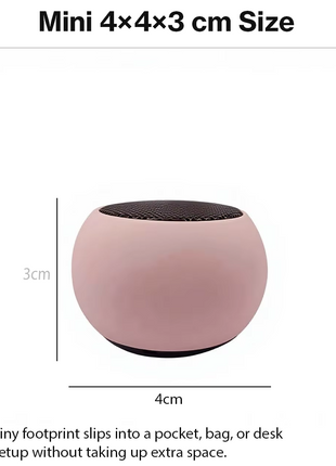 Mini Bluetooth 5.1 Metal Bass Speaker, USB Rechargeable 0-5W