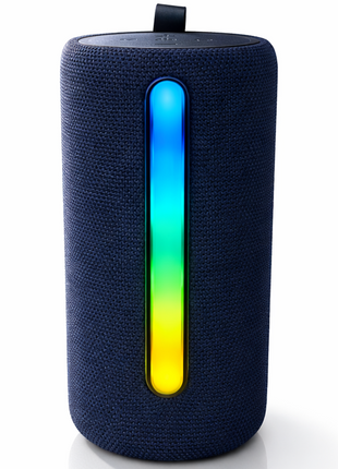 Portable Bluetooth Speaker 10W RGB LED USB-C Rechargeable 1200mAh Battery TWS Pairing TF Card Hands-Free Calling