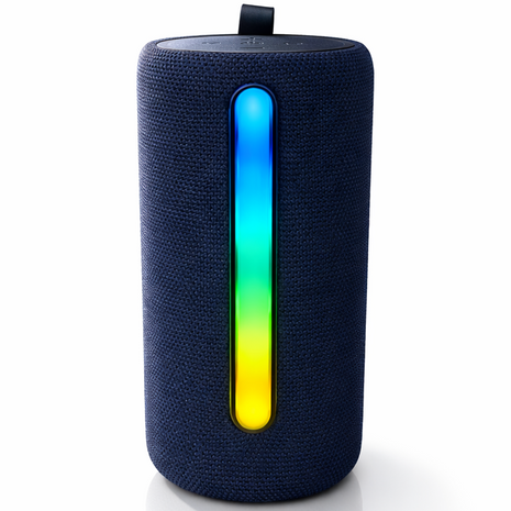 Portable Bluetooth Speaker 10W RGB LED USB-C Rechargeable 1200mAh Battery TWS Pairing TF Card Hands-Free Calling