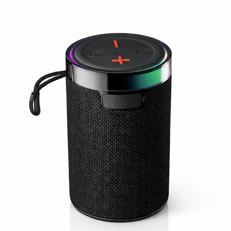 Wireless Bluetooth Speaker Black 5W RGB Light Portable TF USB Playback 1200mAh USB-C