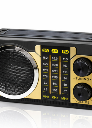 Portable 3-Band AM/FM/SW Radio Bluetooth 5.4 USB/TF Light
