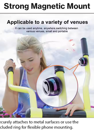 G200 Magnetic Bluetooth 5.3 Speaker with RGB Lights, Phone Holder, IPX5 Waterproof, Driver, 7H Playtimeme, Portable Mini Speaker