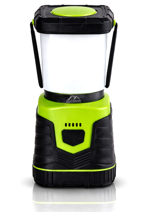 OutGear Rechargeable Camping Lantern 10W 1000lm USB 5V 4400mAh IP54 360° Warm & Cool Light Black/Green
