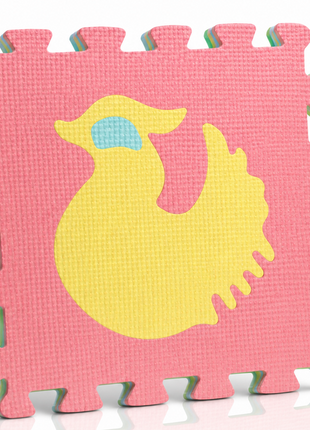 10-Piece Interlocking Foam Play Mats with Removable Animal Inserts for Kids Soft Anti-Slip Floor Tiles