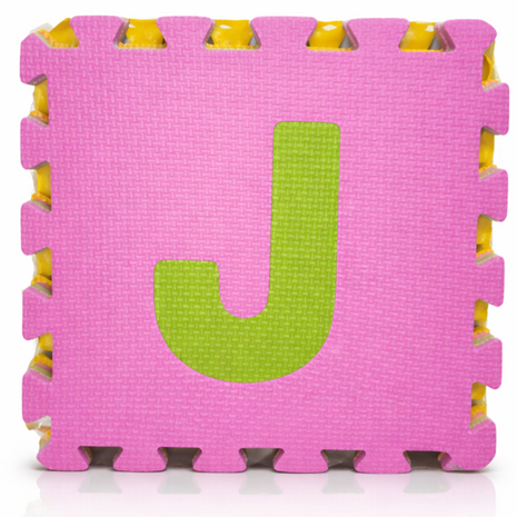 Alphabet Interlocking Foam Floor Mats 10 Pack  Non-Toxic EVA Kids Puzzle Tiles Play Area Exercise Flooring Set