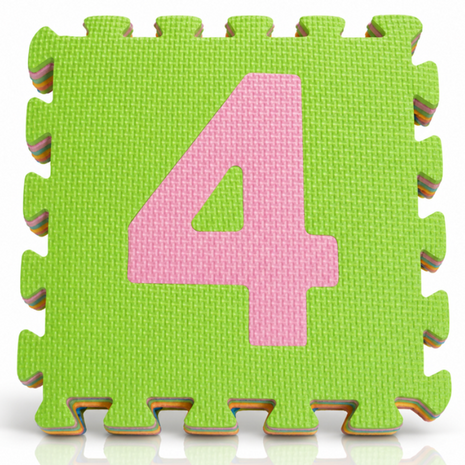 Number Interlocking Foam Floor Mats 10 Pack  Non-Toxic EVA Kids Puzzle Tiles Play Area Exercise Flooring Set