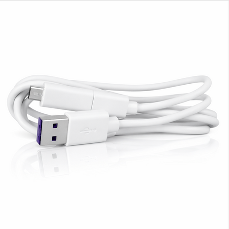 Micro USB Charging & Data Cable 80 cm Nylon Braided USB-A to Micro-USB Durable Sync Cable for Android Phones White