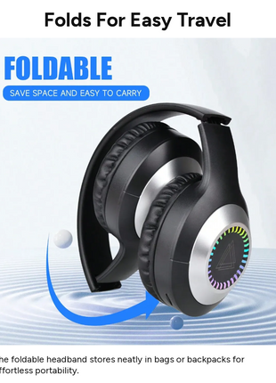Wireless Bluetooth 5.3 Foldable Over-Ear Headphones 50h Battery