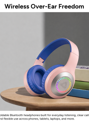Wireless Bluetooth 5.3 Foldable Over-Ear Headphones 50h Battery